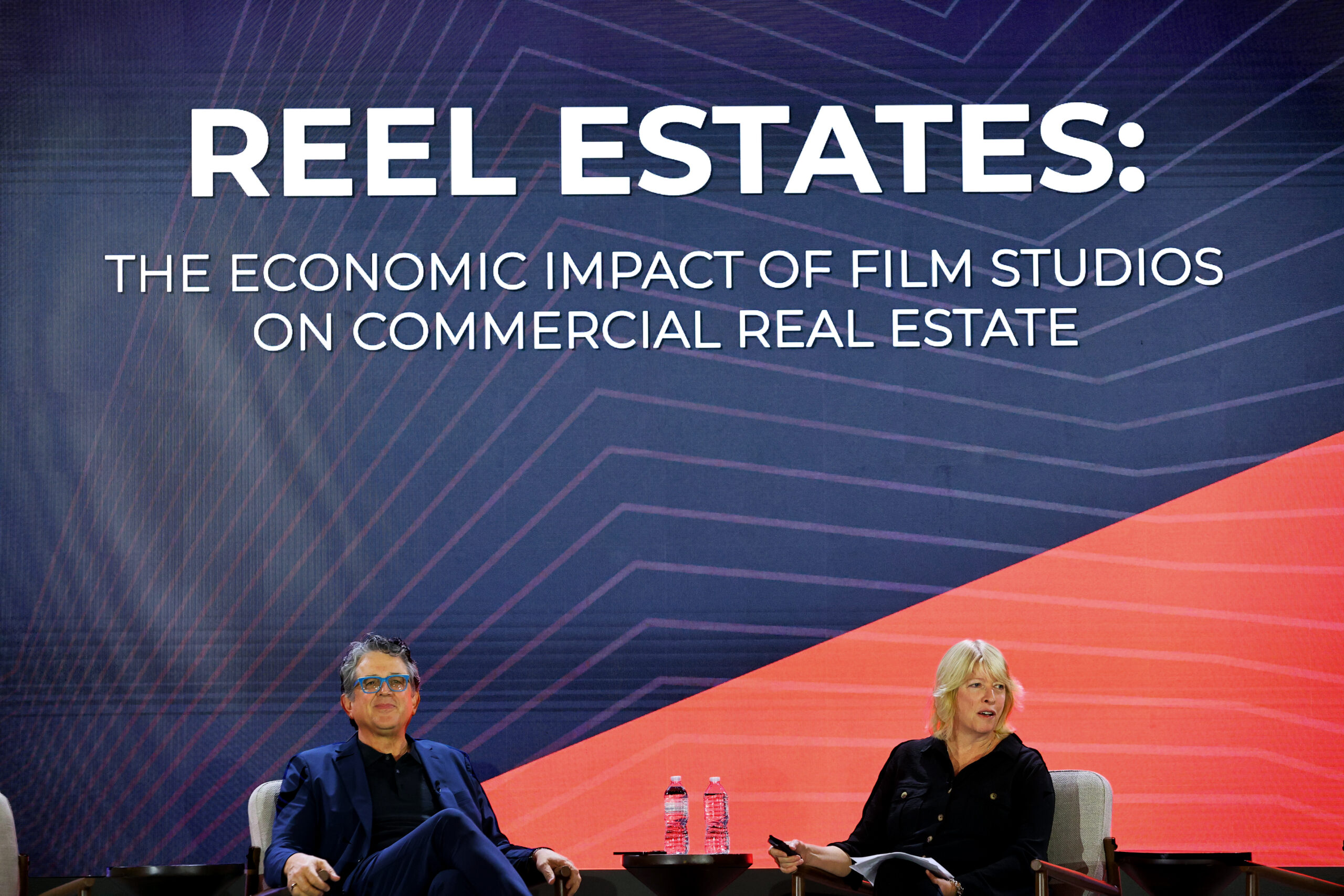 Panelists from the Reel Estates: The Economic Impact of Film Studios on Commercial Real Estate session at C5 + CCIM Global Summit, 2023